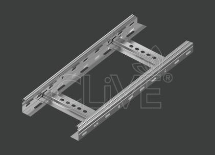 Лоток лестничный LLSCT 400х80х2500 (1,2) нерж. сталь AISI304 CLIVE