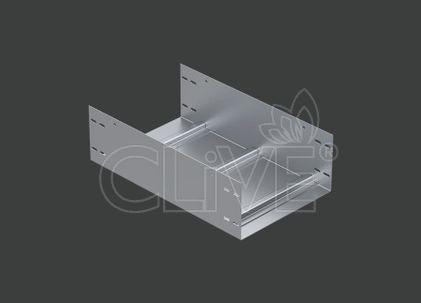 Лоток неперфорированный усиленный LNACT 150х150х2000 (1,2) нерж. сталь AISI304 CLIVE