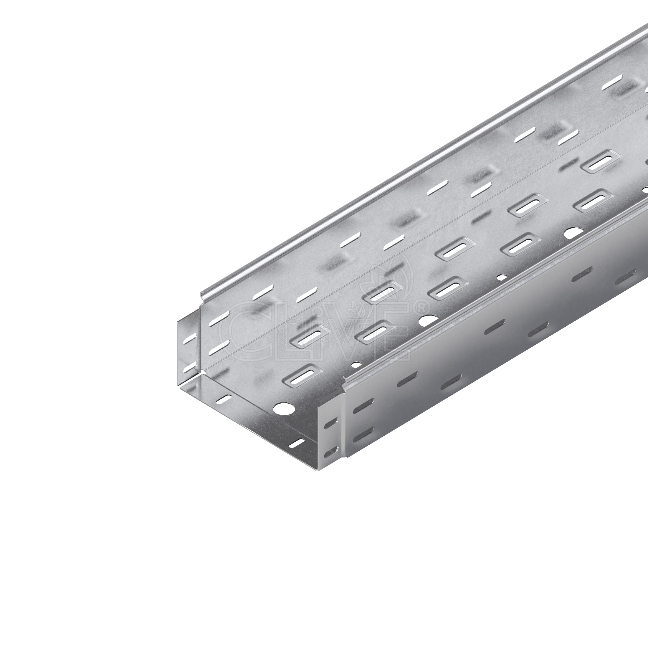 Лоток перфорированный 200х150х3000 мм (1,5 мм) оцинкованный - КЛАЙВ фото 1 