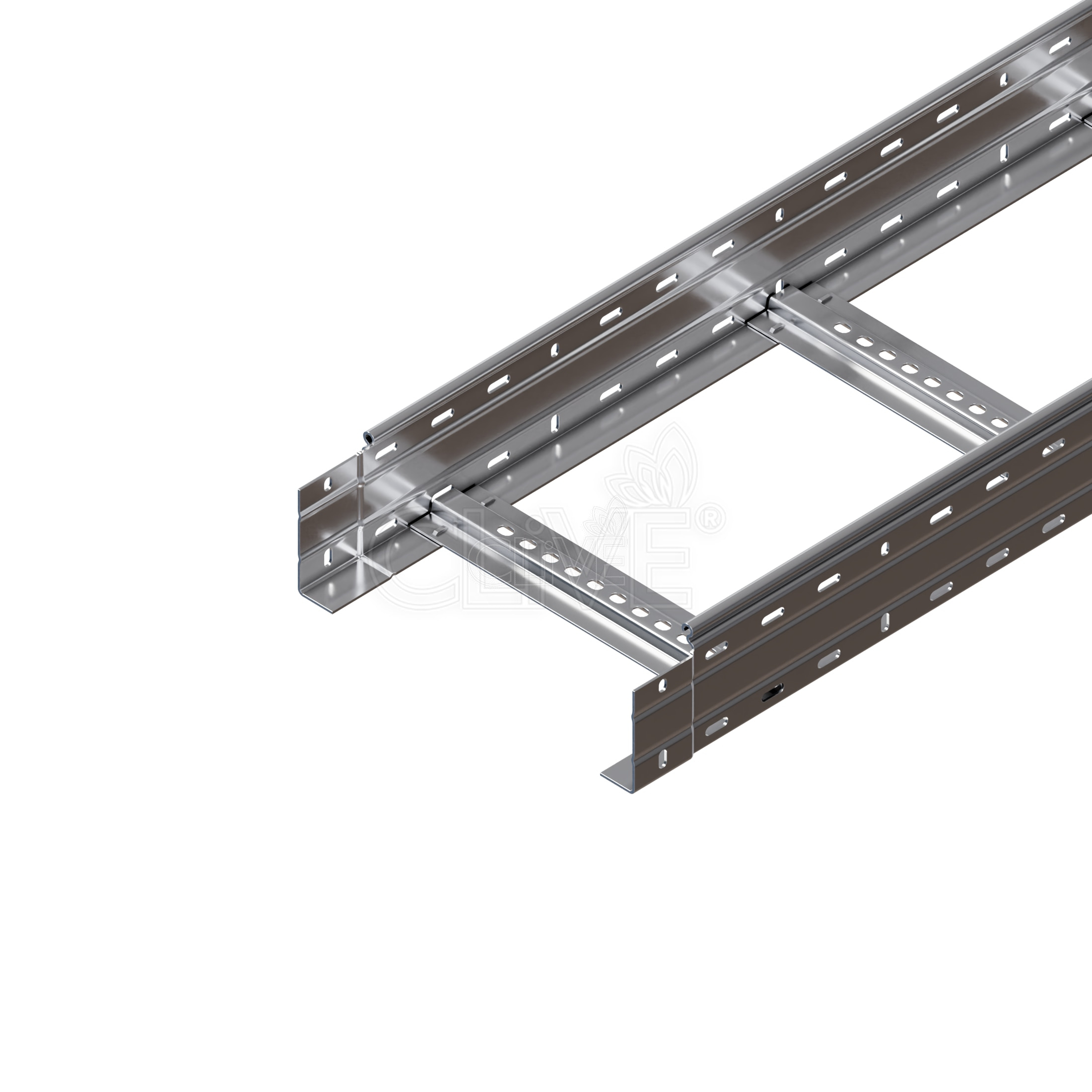 Лоток лестничный 200х100х3000 (1,5 мм) оцинкованный - КЛАЙВ фото 1 