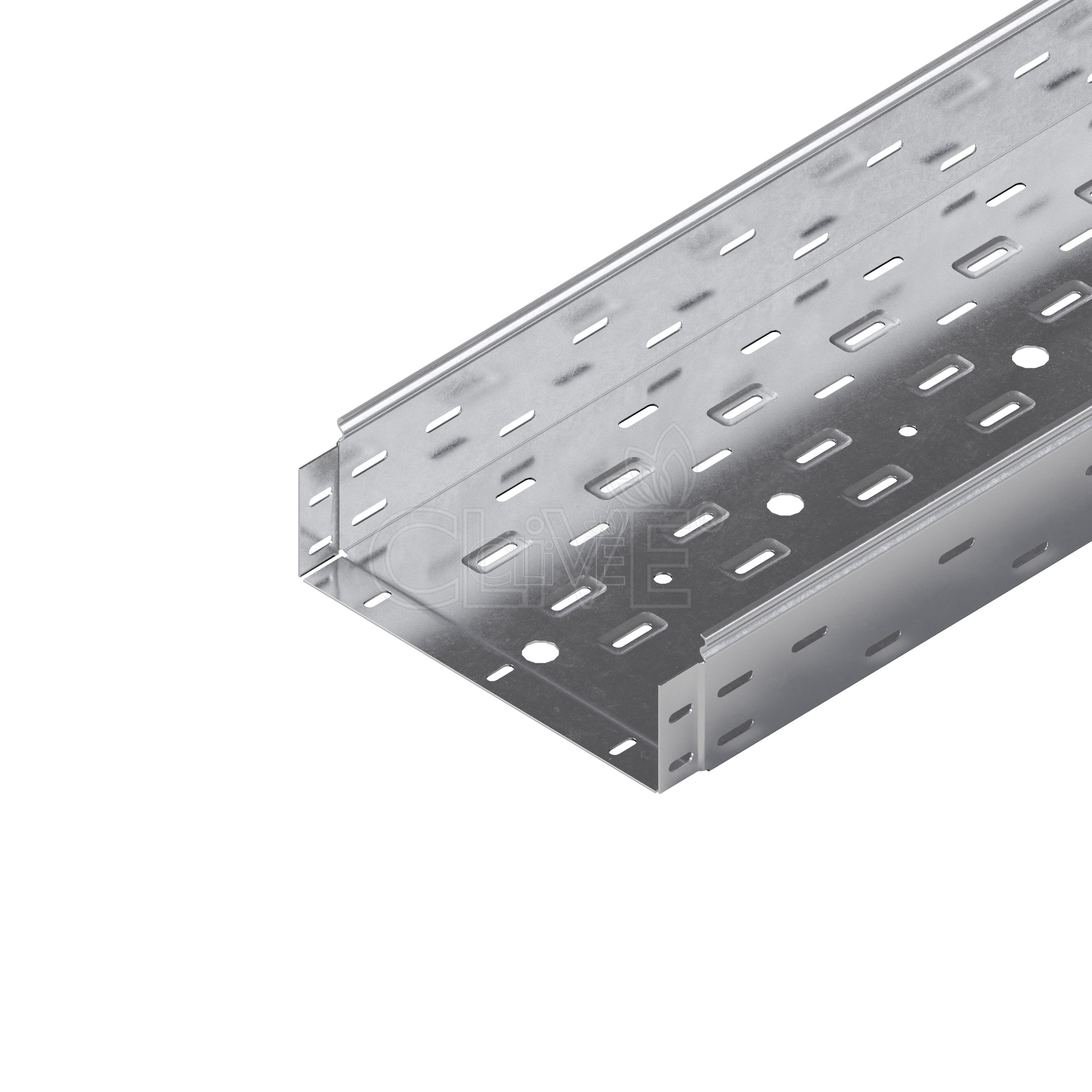 Лоток перфорированный 400х150х3000 мм (1,0 мм) нержавеющая сталь AISI 316 - КЛАЙВ фото 1 