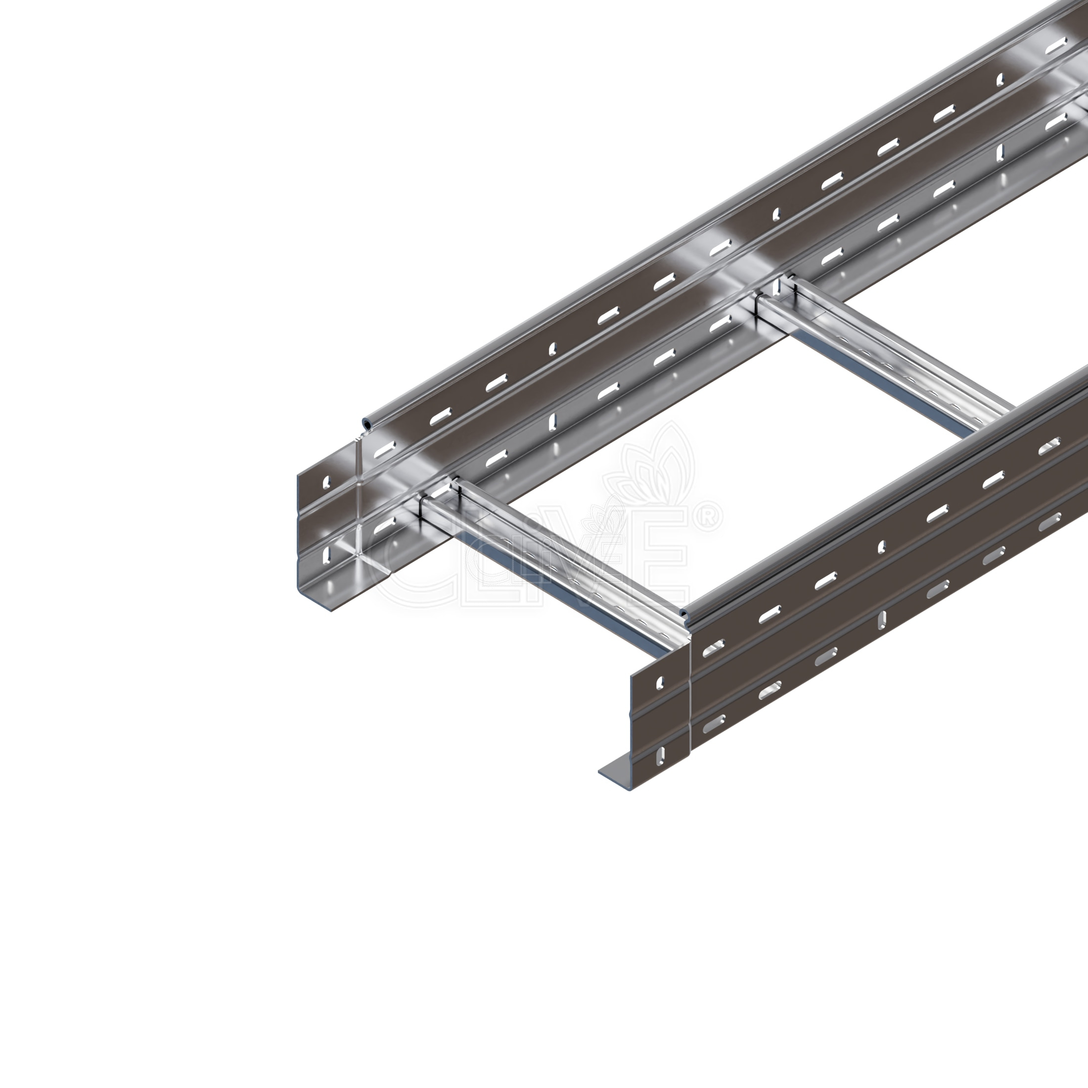 Лоток лестничный 100х110х3000 (1,2 мм) оцинкованный - КЛАЙВ фото 1 