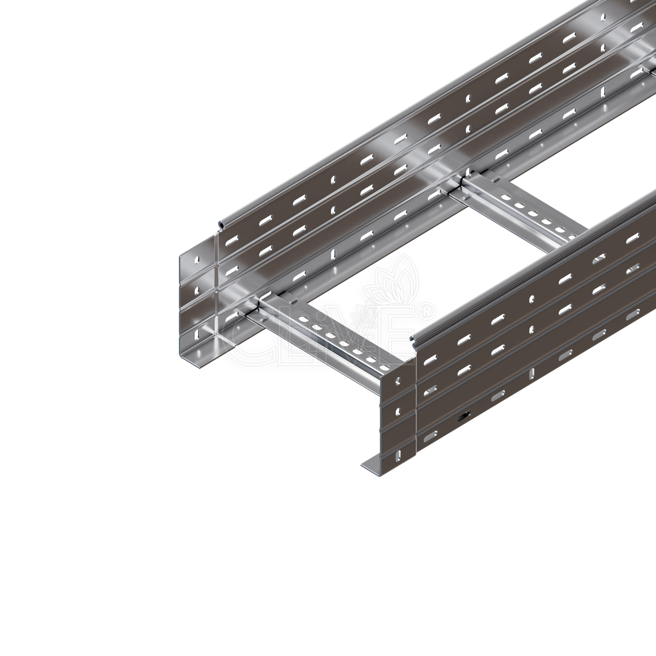 Лоток лестничный 400х150х6000 (1,5 мм) горячеоцинкованный - КЛАЙВ фото 1 