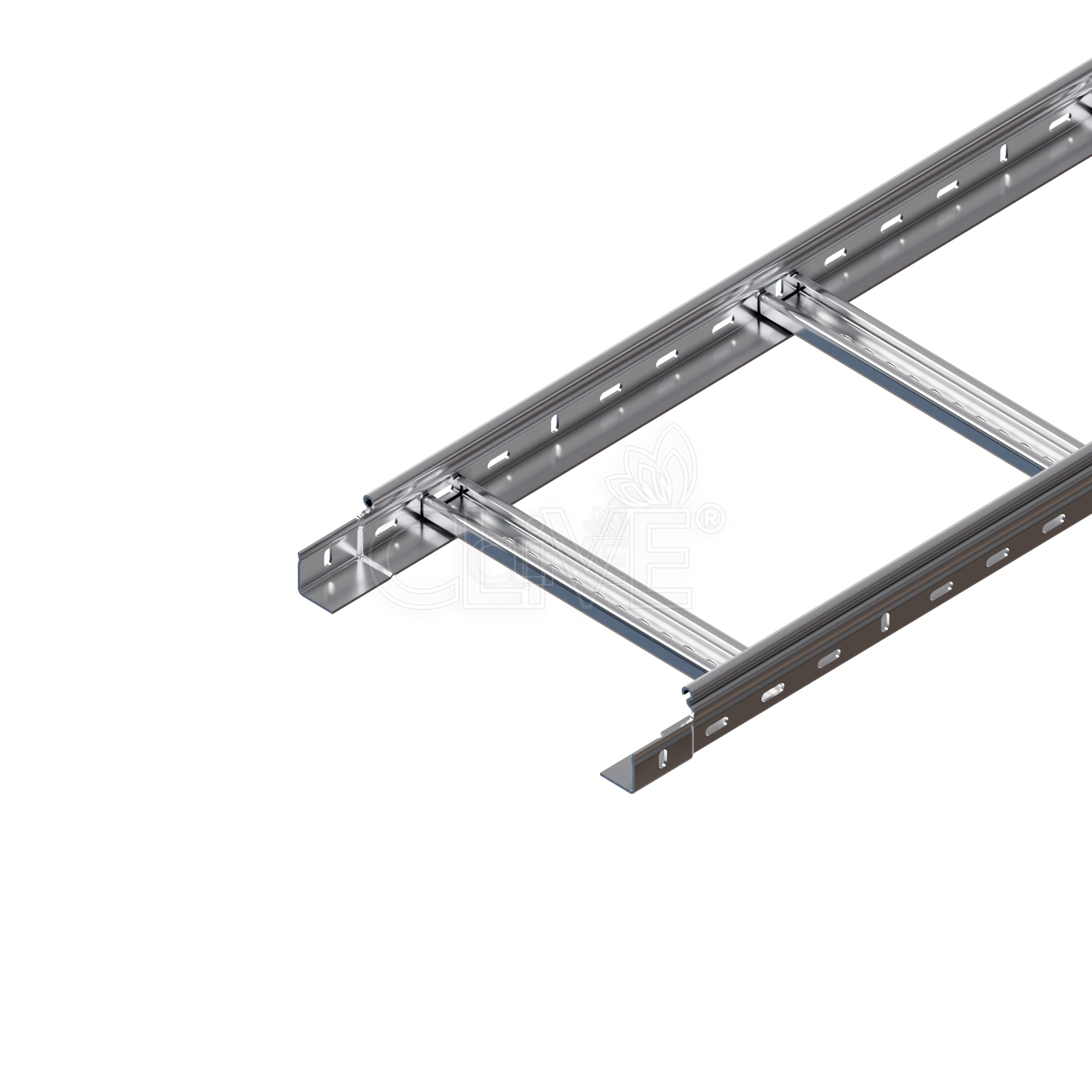 Лоток лестничный 100х50х3000 (2,0 мм) горячеоцинкованный - КЛАЙВ фото 1 