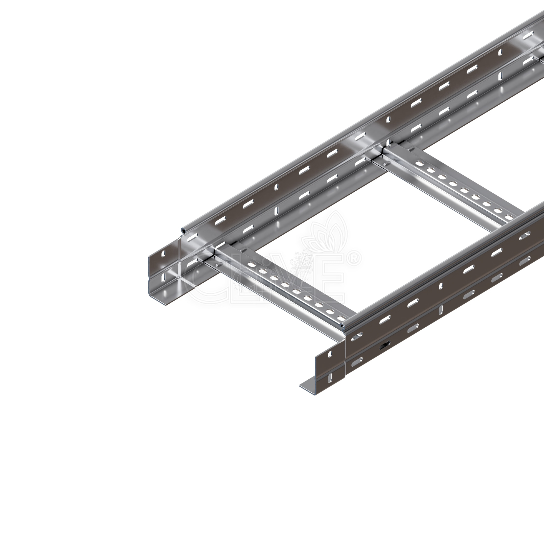 Лоток лестничный 300х80х6000 (1,2 мм) оцинкованный - КЛАЙВ фото 1 