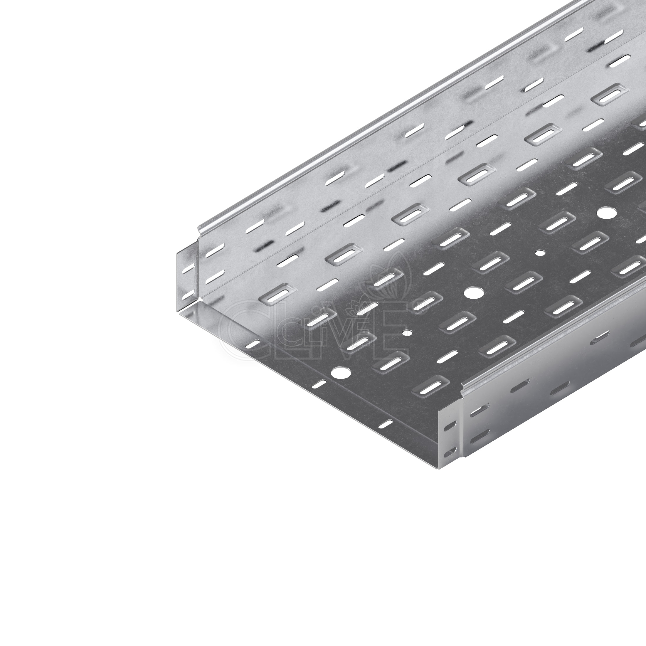 Лоток перфорированный 600х150х6000 мм (1,5 мм) горячеоцинкованный - КЛАЙВ фото 1 